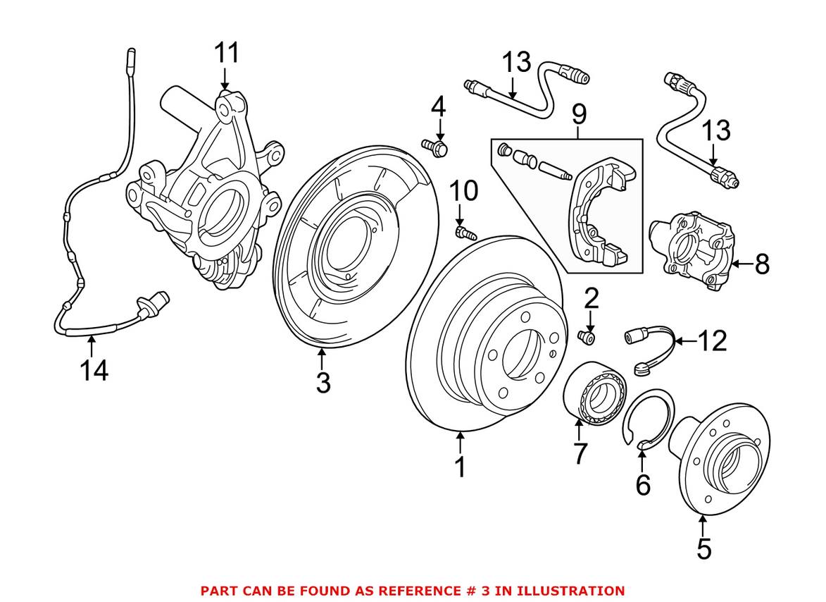 Disc Brake Rotor Backing Plate - Rear Driver Side